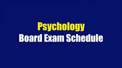2024 Psychologists Board Exam Schedule .